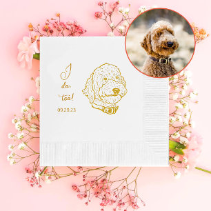Goldendoodle Dog Personalized I Do Too Napkin