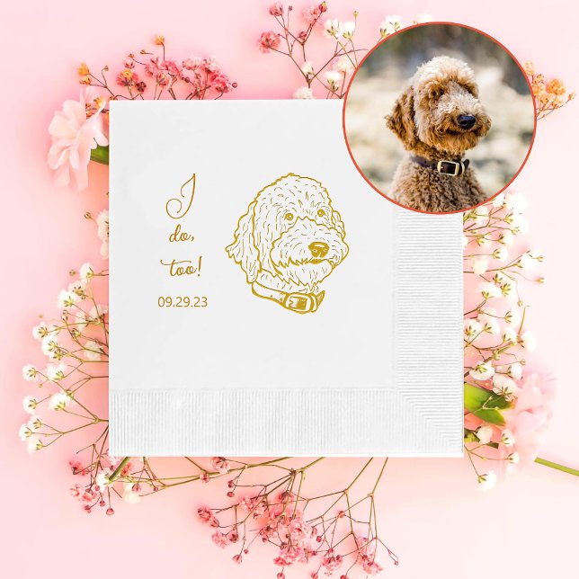 Goldendoodle Dog Personalized I Do Too Napkin (Creator Uploaded)