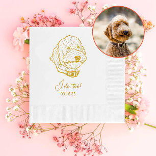 Goldendoodle Dog Personalized I Do Too  Napkins