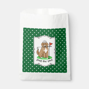 Goldendoodle Dog Playing Golf (red whmk2) Cute Fun Favour Bag