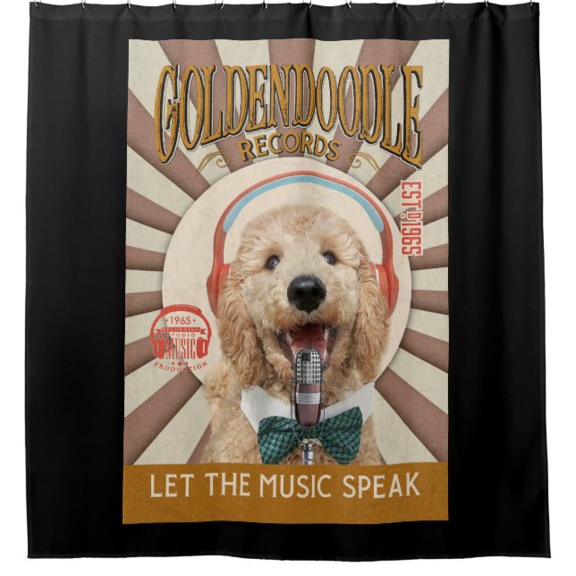 Goldendoodle Dog Record Company Canvas (Front)