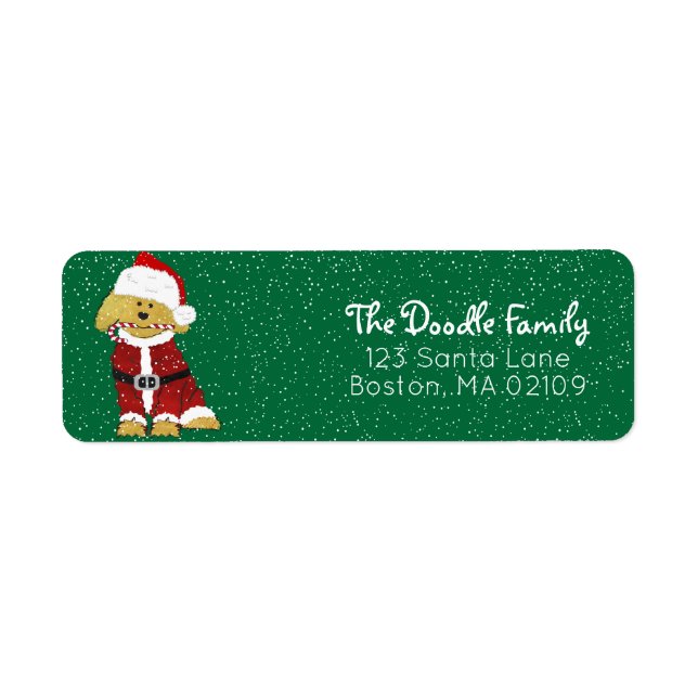 Goldendoodle Dog Santa Paws (Front)
