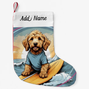 Goldendoodle Dog Small Christmas Stocking