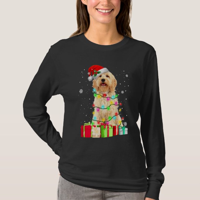 Goldendoodle Dog Tree Christmas Sweater Xmas Pet D (Front)