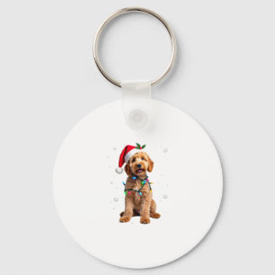 Goldendoodle Dog Tree Christmas Sweater Xmas Pet D Keychain