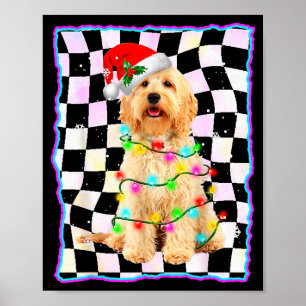 Goldendoodle Dog Tree Christmas Xmas Pet Dogs Gift Poster