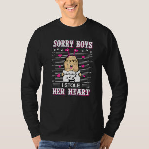 Goldendoodle Dog Valentines Day I Stole Her Heart T-Shirt