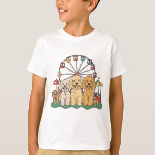 Goldendoodle Dogs At A Carnival T-Shirt