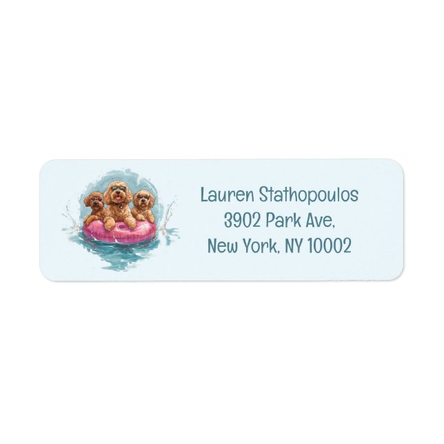 Goldendoodle Dogs Summer Pineapple Pool Float (Front)