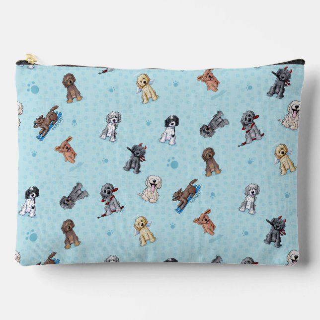Goldendoodle DoodleMoji Accessory Pouch (Front)