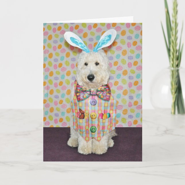 Goldendoodle Easter Card (Front)