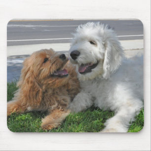 Goldendoodle friends mouse pad