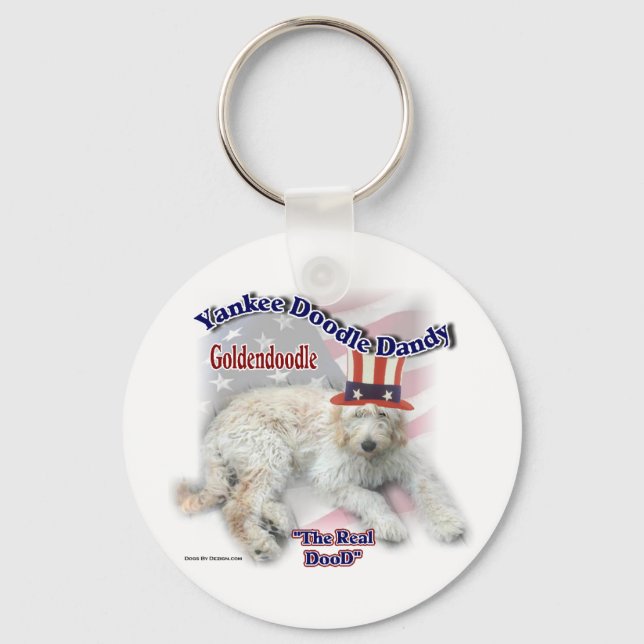 Goldendoodle Gifts Keychain (Front)
