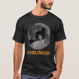 Goldendoodle Halloween Doodleween Doodle Witch T-Shirt