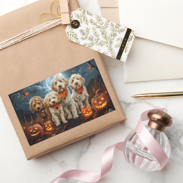 Goldendoodle Halloween Spooky  Sticker (Gifting)