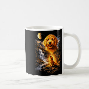 Goldendoodle Howling To The Moon Vintage 90s Funny Coffee Mug