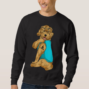 Goldendoodle I Love Mom Tattoo Apparel Dog Mom Gif Sweatshirt