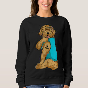 Goldendoodle I Love Mom Tattoo Apparel Dog Mom Gif Sweatshirt