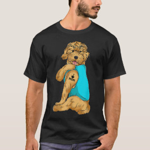 Goldendoodle I Love Mom Tattoo Apparel Dog Mom Gif T-Shirt