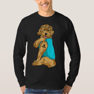 Goldendoodle I Love Mom Tattoo Apparel Dog Mom Gif T-Shirt