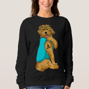 Goldendoodle I Love Mom Tattoo Dog Mother's Day 3 Sweatshirt