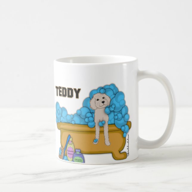 Goldendoodle In Bath Tub Coffee Mug (Right)