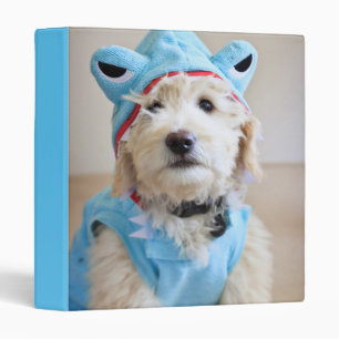 Goldendoodle In Shark Costume Binder