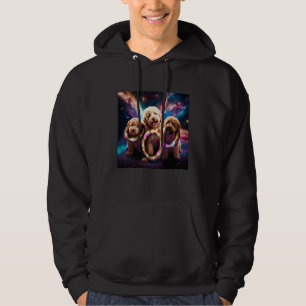 Goldendoodle In Space With Donuts Cute Doodle Boys Hoodie