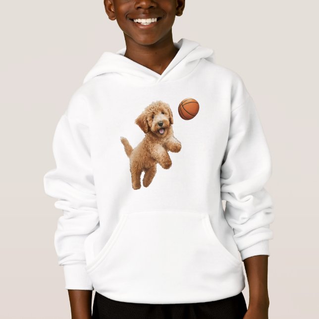Goldendoodle Labradoodle Basketball sport drôle (Devant)
