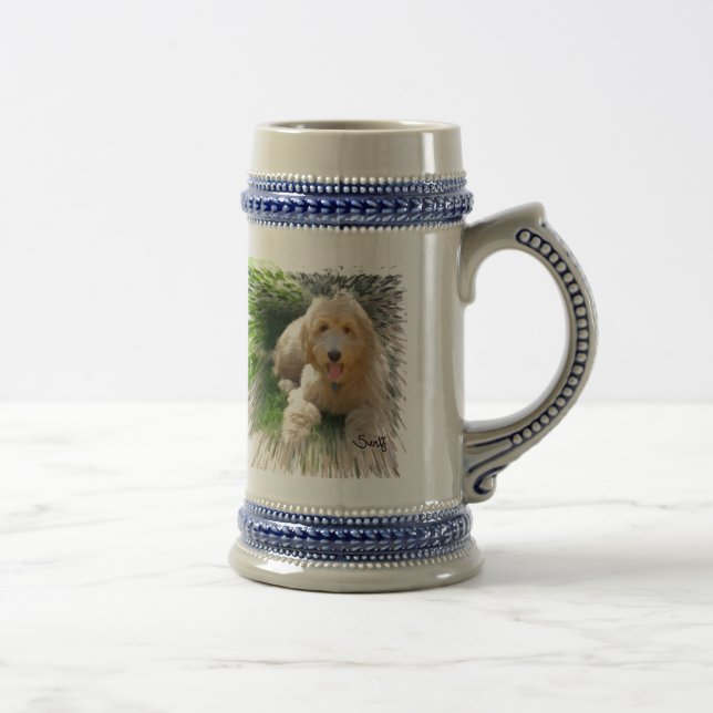 Goldendoodle Labradoodle Beer Stein (Right)