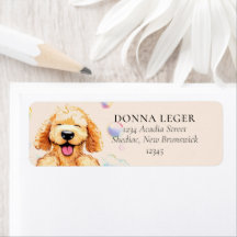 Goldendoodle Labradoodle Dog Personalized Address
