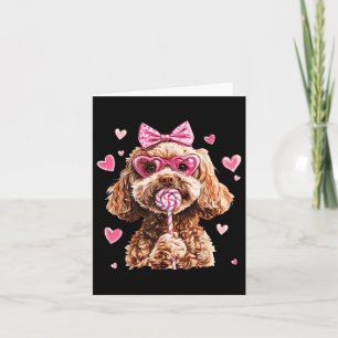 Goldendoodle Love Heart On Golden Doodle Lover  Card