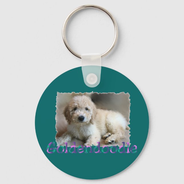 Goldendoodle Lovers Gifts Keychain (Front)
