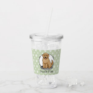 Goldendoodle Mom Doodle Mom (golden red) Dog mom Acrylic Tumbler