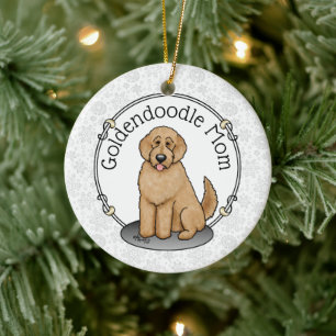 Goldendoodle Mom Doodle Mom (golden red) Dog mom Ceramic Ornament