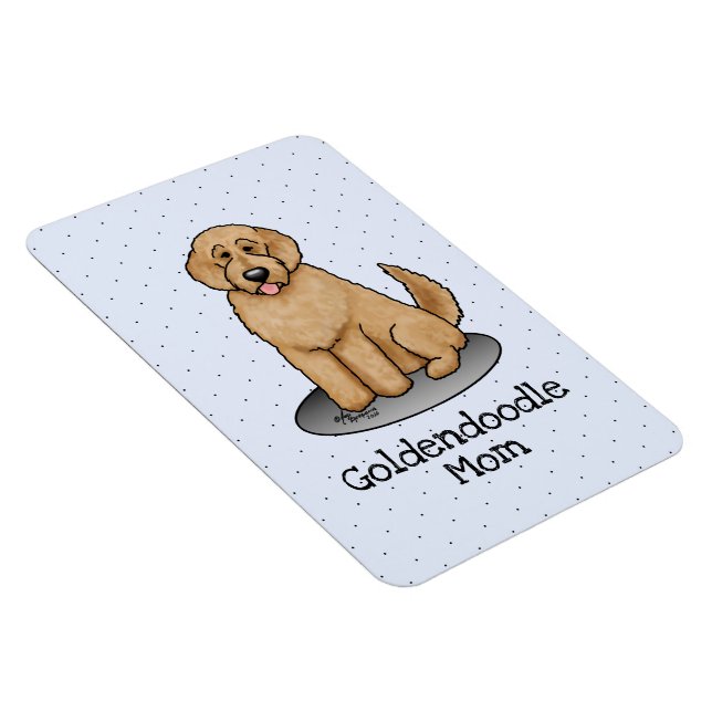 Goldendoodle Mom Doodle Mom (golden red) Dog mom Magnet (Right Side)