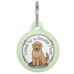 Goldendoodle Mom Doodle Mom (golden red) Dog mom Pet Tag