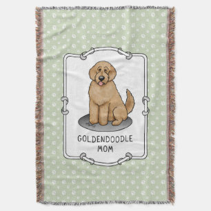 Goldendoodle Mom Doodle Mom (golden red) Dog mom Throw Blanket