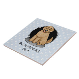 Goldendoodle Mom Doodle Mom (golden red) Dog mom Tile