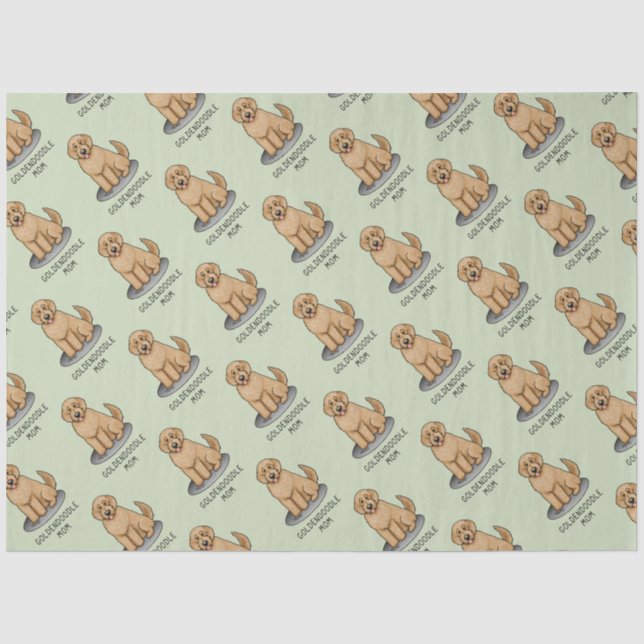 Goldendoodle Mom Doodle Mom (golden red) Dog mom Tissue Paper (Front)