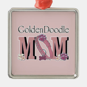 GoldenDoodle MOM Metal Ornament