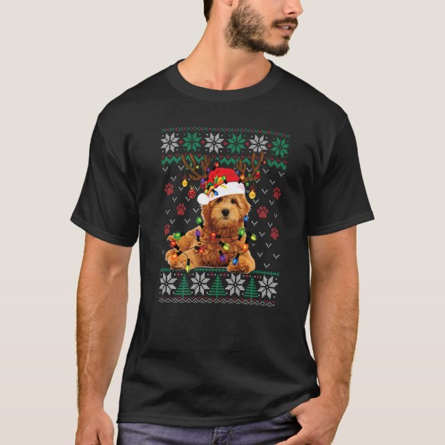 Goldendoodle Noël Moche Sweat Chien Xmas 1 (Devant)