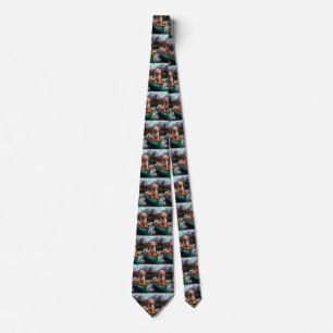 Goldendoodle on a Paddle: A Scenic Adventure Tie