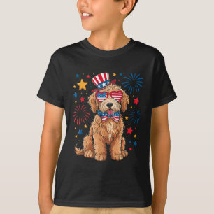 Goldendoodle Patriotic 4th Of July Golden Doodle D T-Shirt