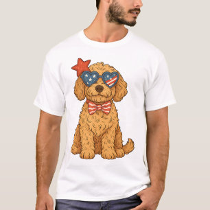 Goldendoodle Patriotic Clipart T-Shirt