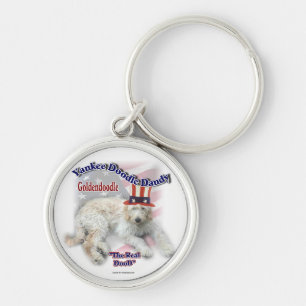 Goldendoodle Poliltical Humor Keychain