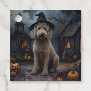 Goldendoodle Pumpkins Halloween Scary Favour Tags