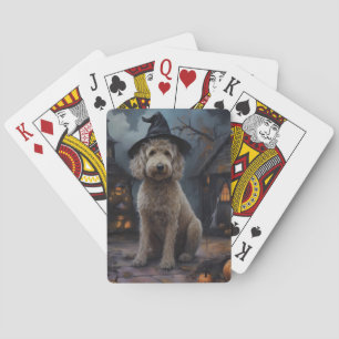 Goldendoodle Pumpkins Halloween Scary Playing Cards