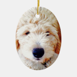 Goldendoodle Puppy Ceramic Ornament