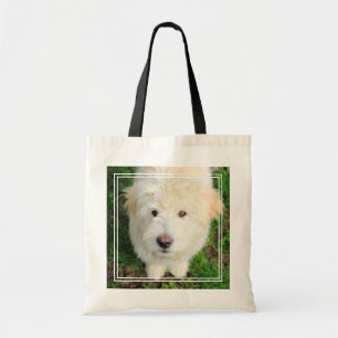 Goldendoodle Puppy Looking At Camera Tote Bag